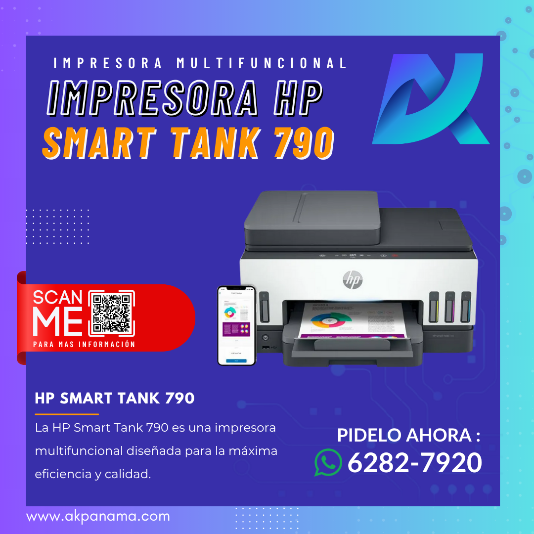 IMPRESORA MULTIFUNCIONAL DE TINTA CON WIFI - HP SMART TANK 790