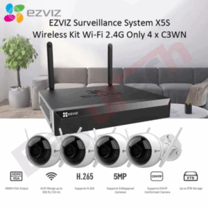 KIT SEGURIDAD COMPLETO EZVIZ X5S + 4 Cámaras H3C